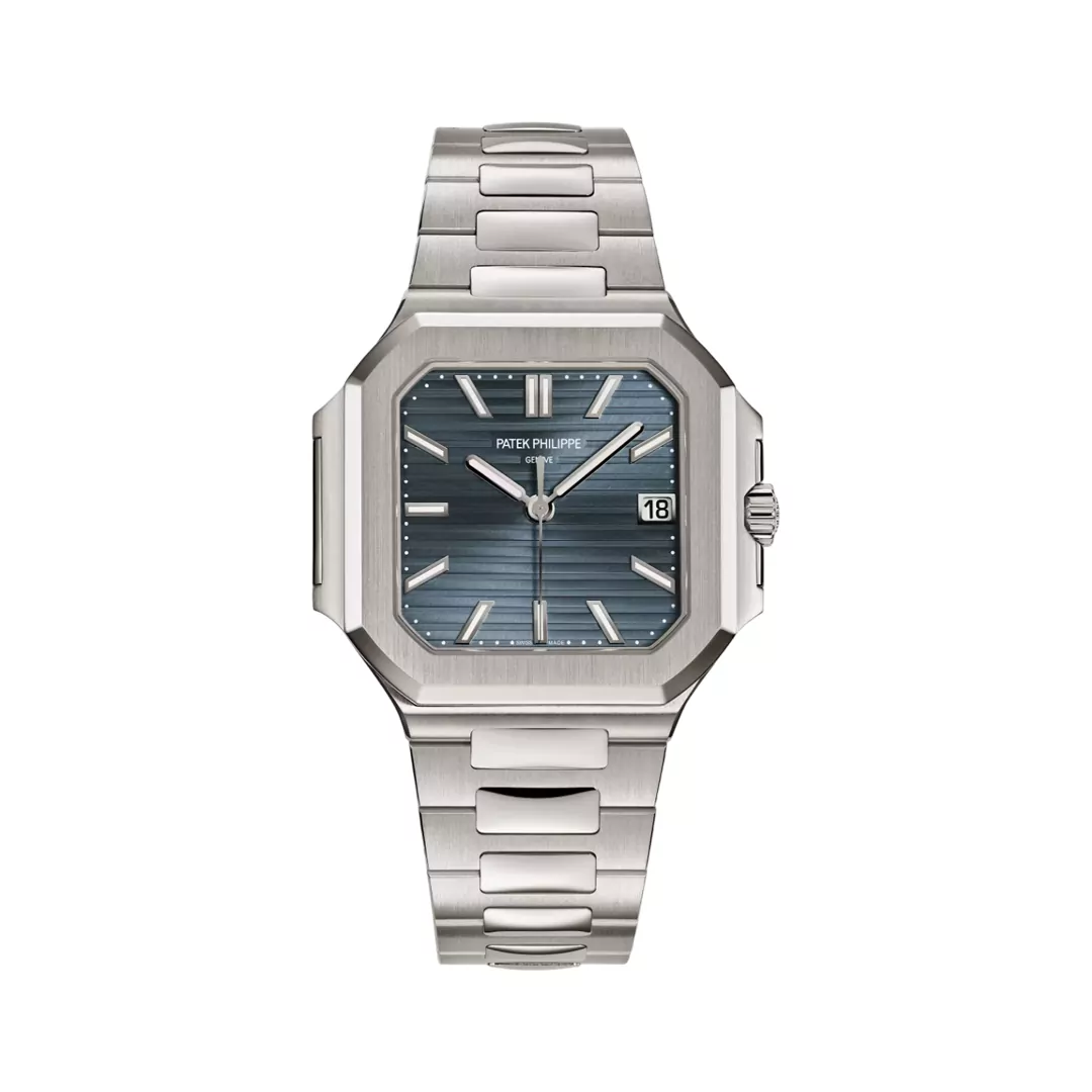 Patek Philippe Cubitus 7128:1G-001 White Gold Sunburst Blue-Gray Dial 40mm Men’s Watch