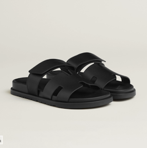 Hermès Hermes Chypre Sandals All Black
