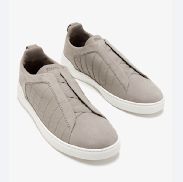 Zegna Zegna Triple Stitch Beige Croco