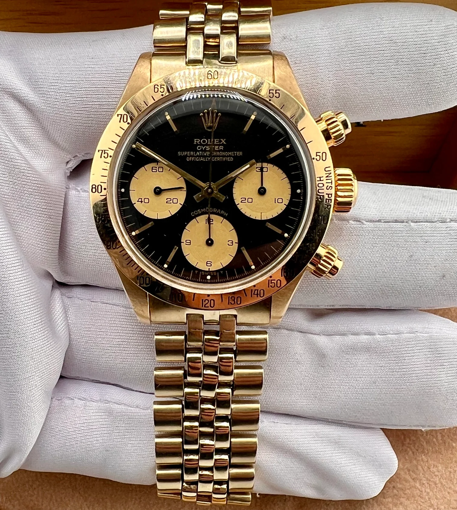 Rolex Daytona 14kt Jubilèe ovolini only watch 6265 1977