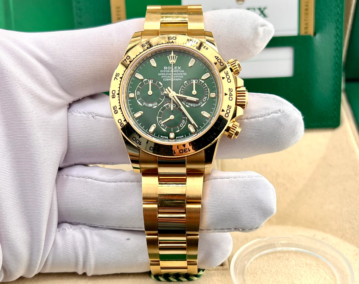 Rolex Daytona Green Dial Full Set Ita 116508 2020