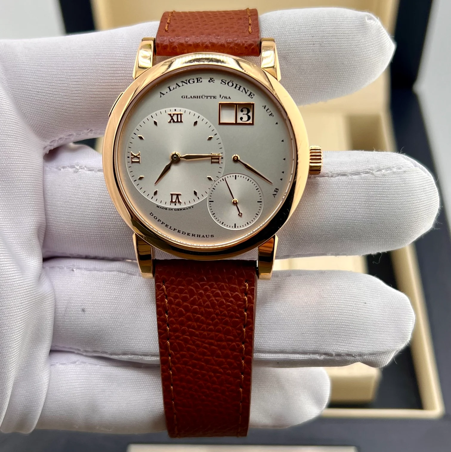 A. Lange & Söhne A. Lange & Söhne Lange 1 38,5mm Rose Gold Full Set Ita 101.032 2006